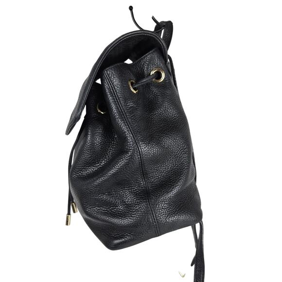 Kate Spade Black Mulberry Pebbled Leather Backpack #854 - Picture 3 of 13